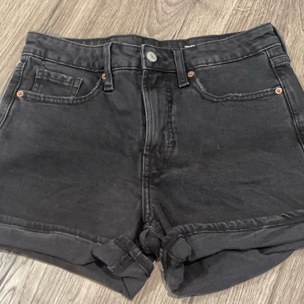 Women's Black Denim Shorts